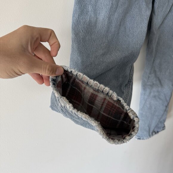 Vtg Carhartt Denim Jeans Mens MEASURES APPROX  32X28.5 Made USA Gorp Work - Picture 11 of 16